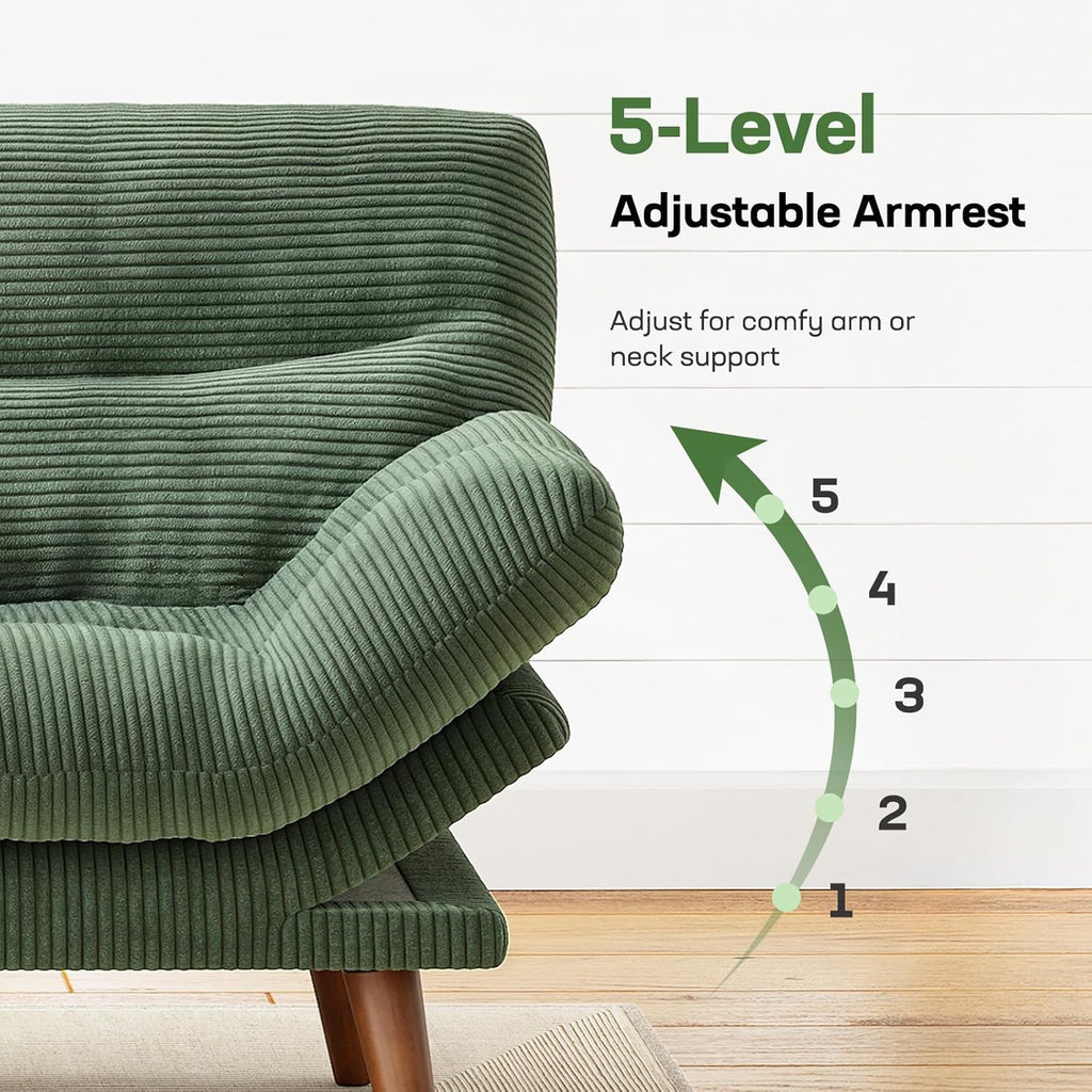 Futon Sofa Bed Futon Sofa Adjustable Back Armrests Converts to Small Sleeper Sofa Bed