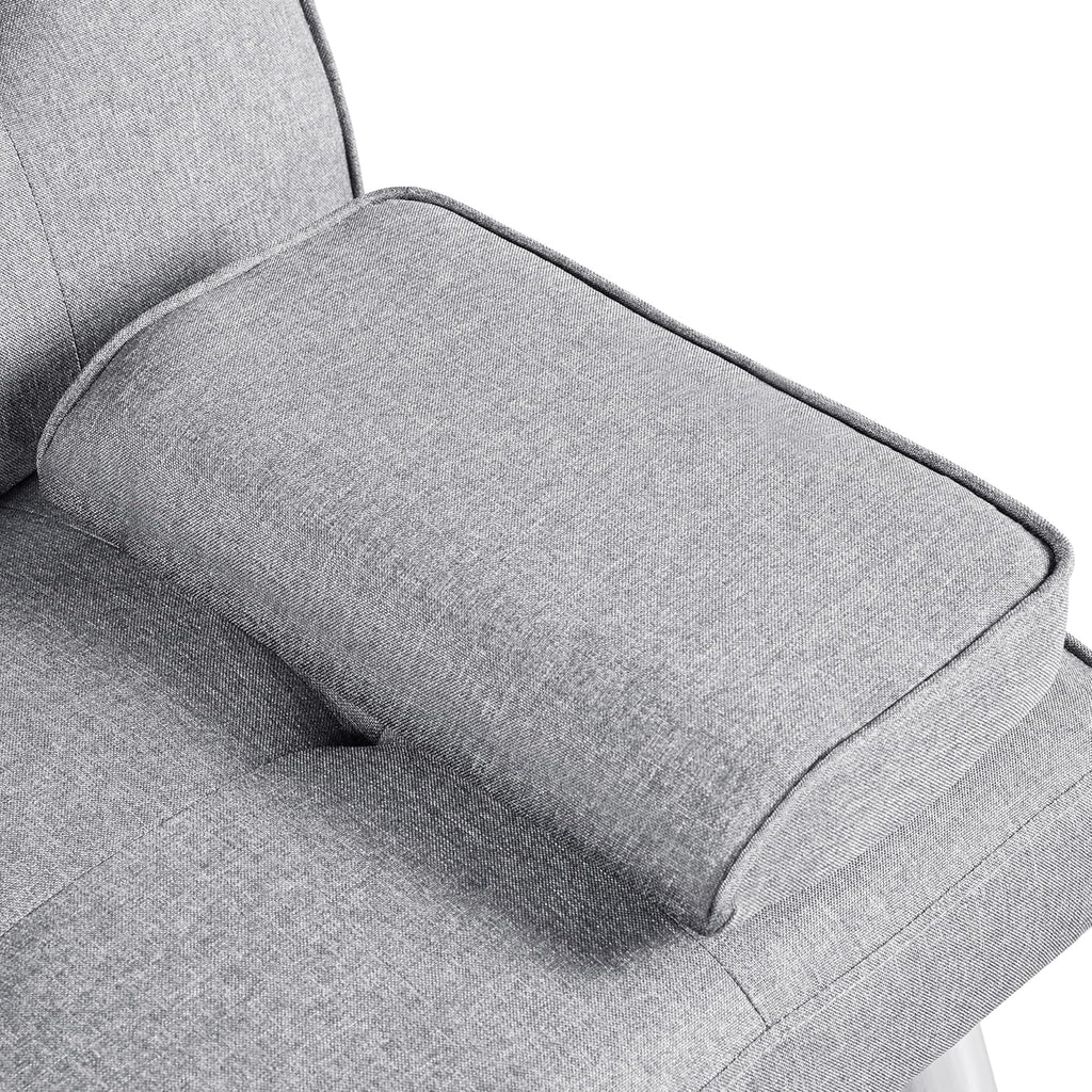 Yaheetech Convertible Sofa Bed Adjustable Couch Sleeper Modern Faux Leather Home Recliner Reversible Loveseat Folding Daybed Guest Bed, Removable Armrests, Cup Holders, 3 Angles, 772lb Capacity, Brown