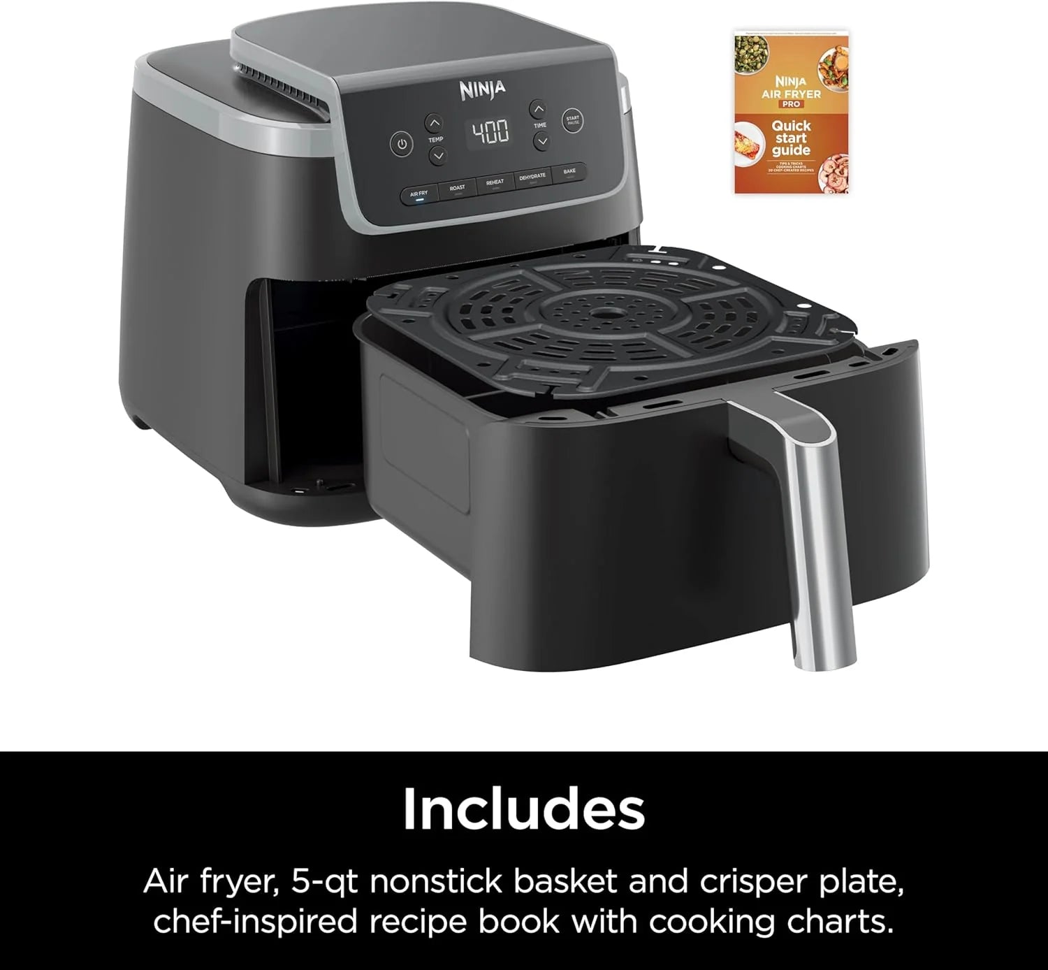 Ninja Air Fryer Pro XL 6-in-1, 6.5-Quart Capacity, Maximum Crispness, Air Fryer Bake