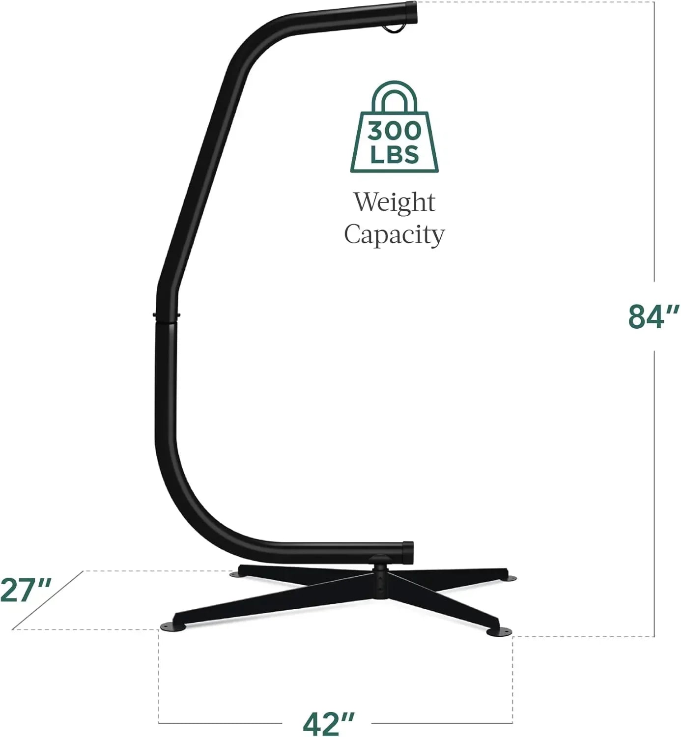 Best Choice Products Metal Hanging Hammock C-Stand for Chair Weather Resistant Finish