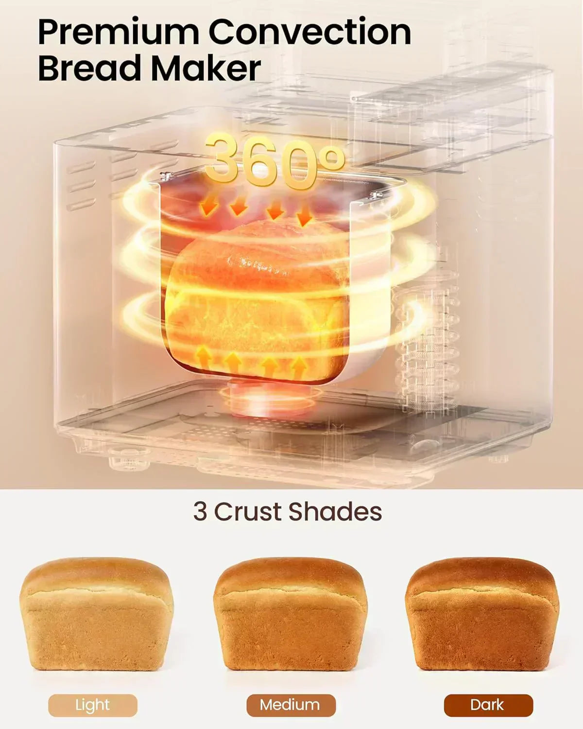 25-in-1 Bread Maker with Automatic Dual Dispenser 2-Pound Stainless Steel Bread Maker
