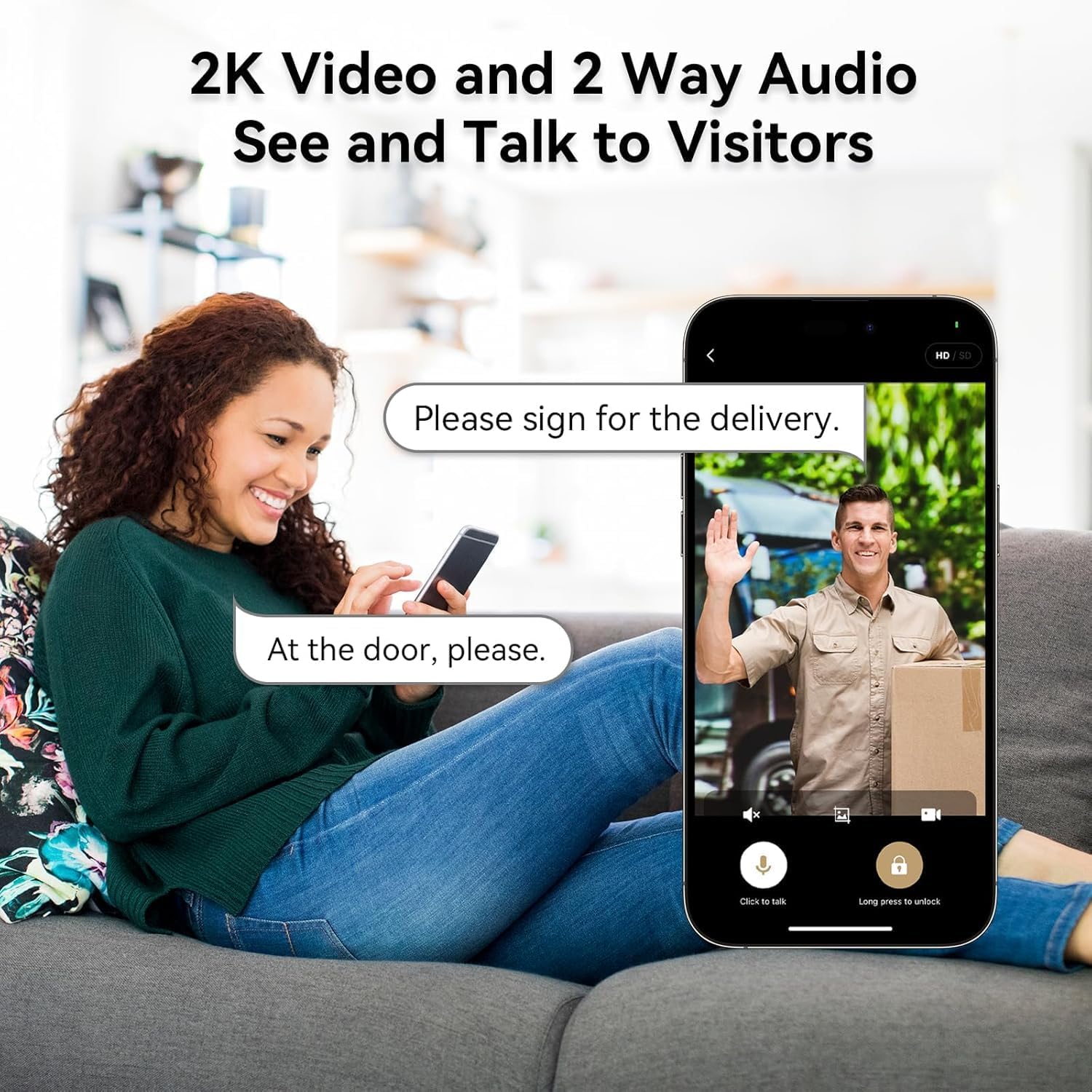 Video Smart Lock with Doorbell Keyless Entry Door Lock Built-in WiFi Camera Front Door Deadbolt Lock
