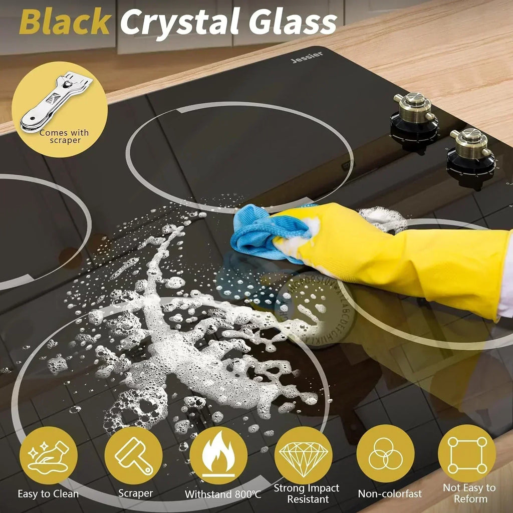Electric Cooktop 30 Inch - 5 Burners Built-in Ceramic Cooktop 30 Electric Stove Top