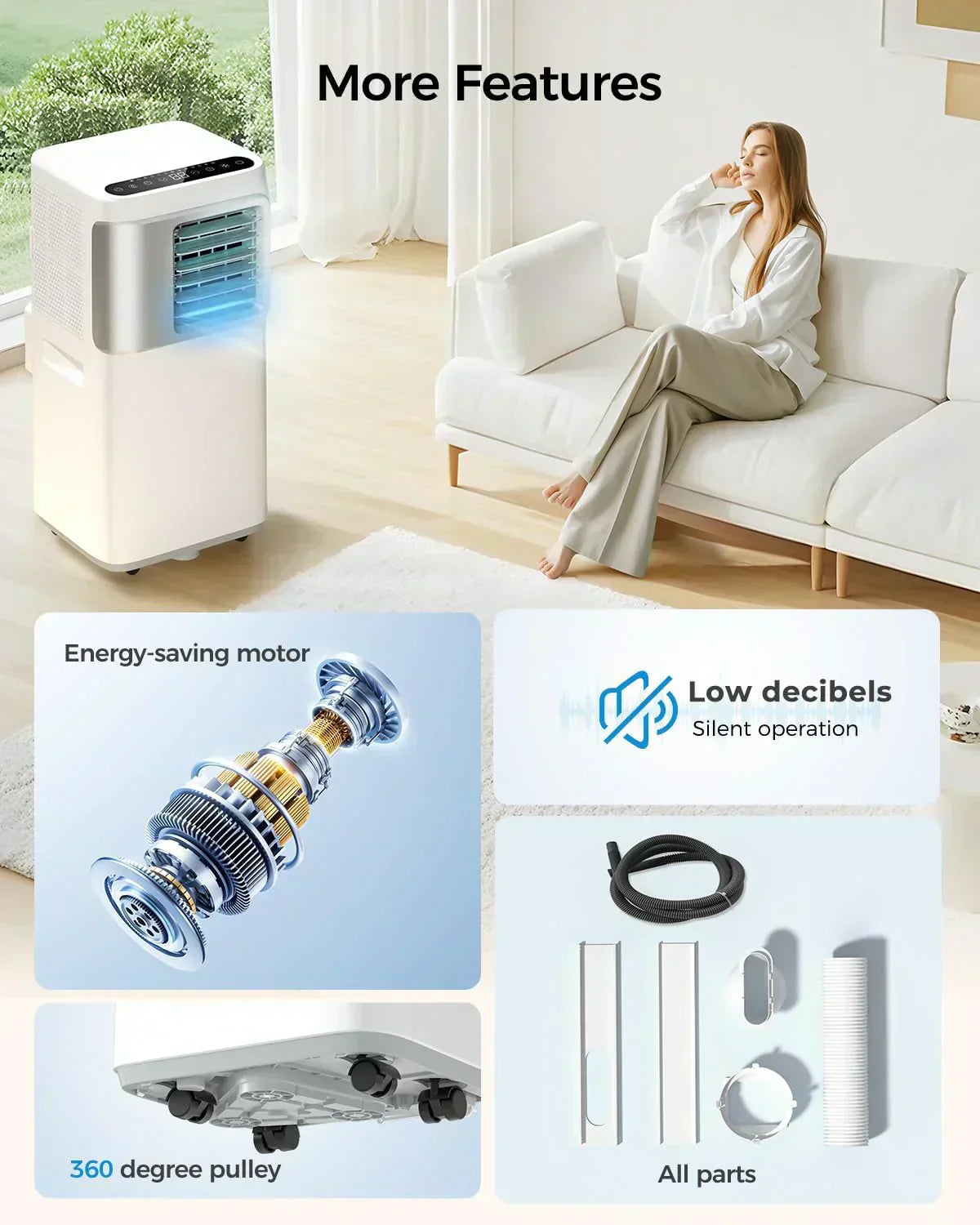 Portable-Air-Conditioners-16,000-Btu AC Unit 5 in 1 Wifi Smart Air Conditioner with APP Fan