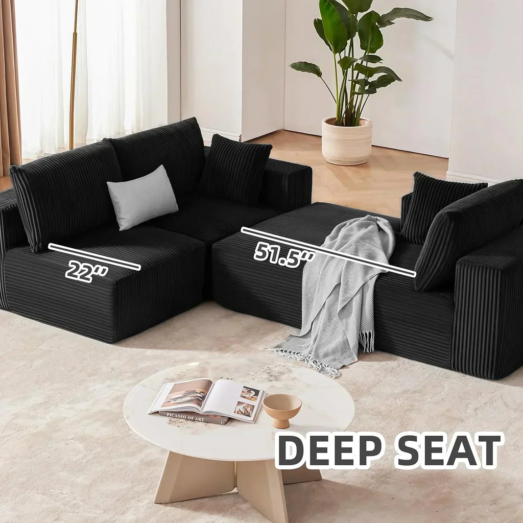108 inch sectional sofa cloud sectional sofa with deep seat modern sectional L shaped sofa