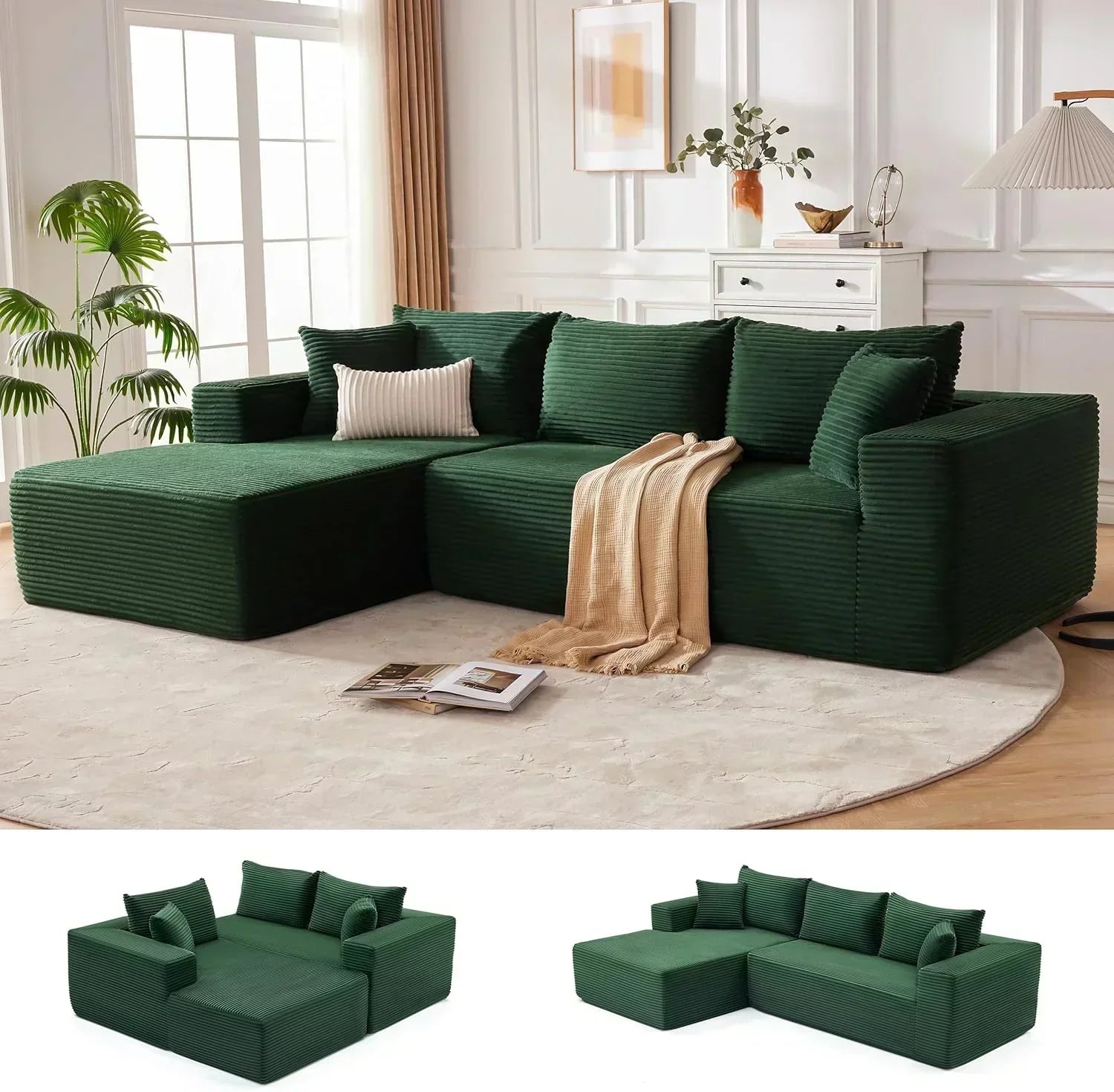 110-inch cloud sofa boneless sofa in the living room modular sofa with deep seats