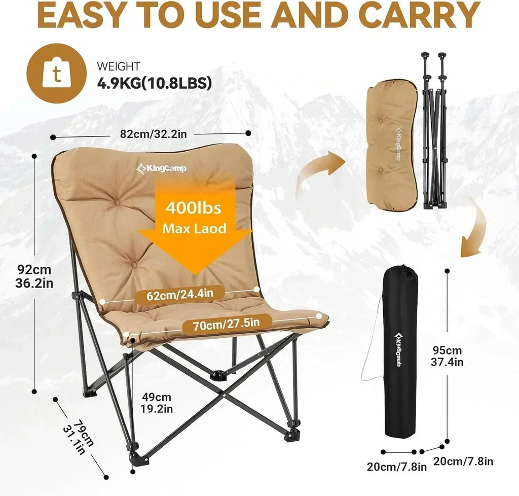 Butterfly chair extra large thick comfortable camping chair portable folding chair heavy duty seat