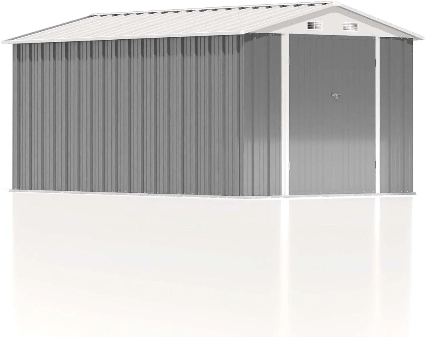 Patiowell 5x3 FT Outdoor Storage Shed Tool Shed with Sloping Roof and Lockable Door Metal Shed