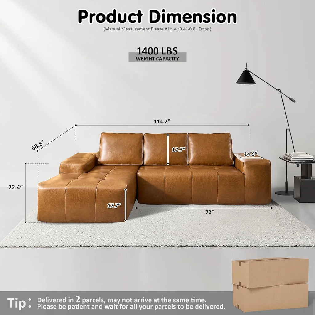 Ovios 104 Cloud Section Sofa L-shaped lounge chair, modern modular sofa