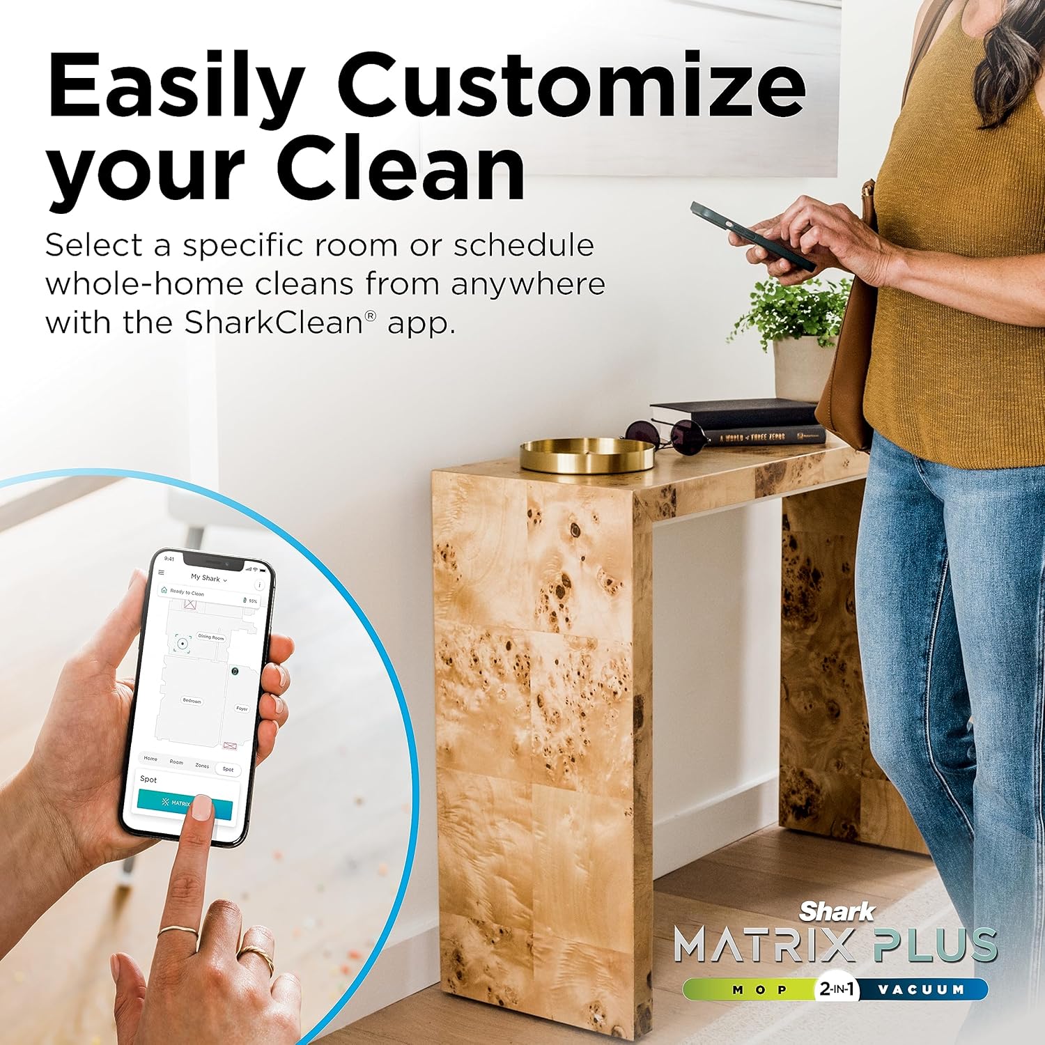 Voice Control Robot Vacuum with Matrix Clean Navigation Home Mapping 60-Day Capacity