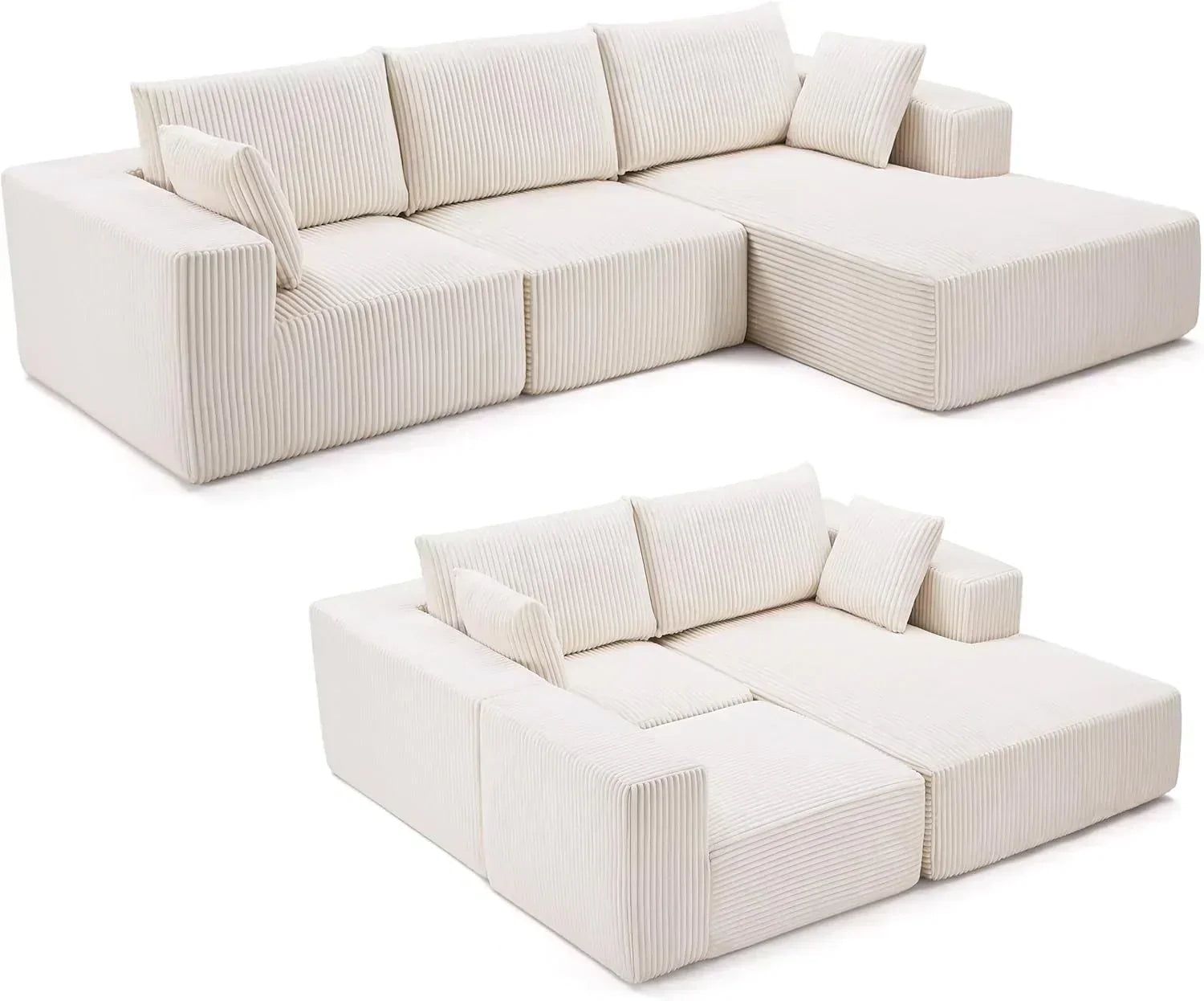 108 inch sectional sofa cloud sectional sofa with deep seat modern sectional L shaped sofa