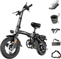 HLOIE Folding Electric Bike for Adults, Peak 750W Motor,23MPH Max Speed Foldable Electric Bicycles,14 Ebike
