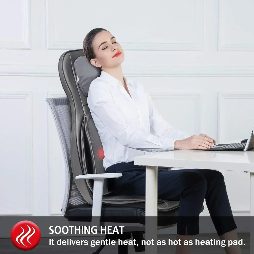 COMFIER Massager Chair with Heat Shiatsu Neck Back Massager Portable with Compress