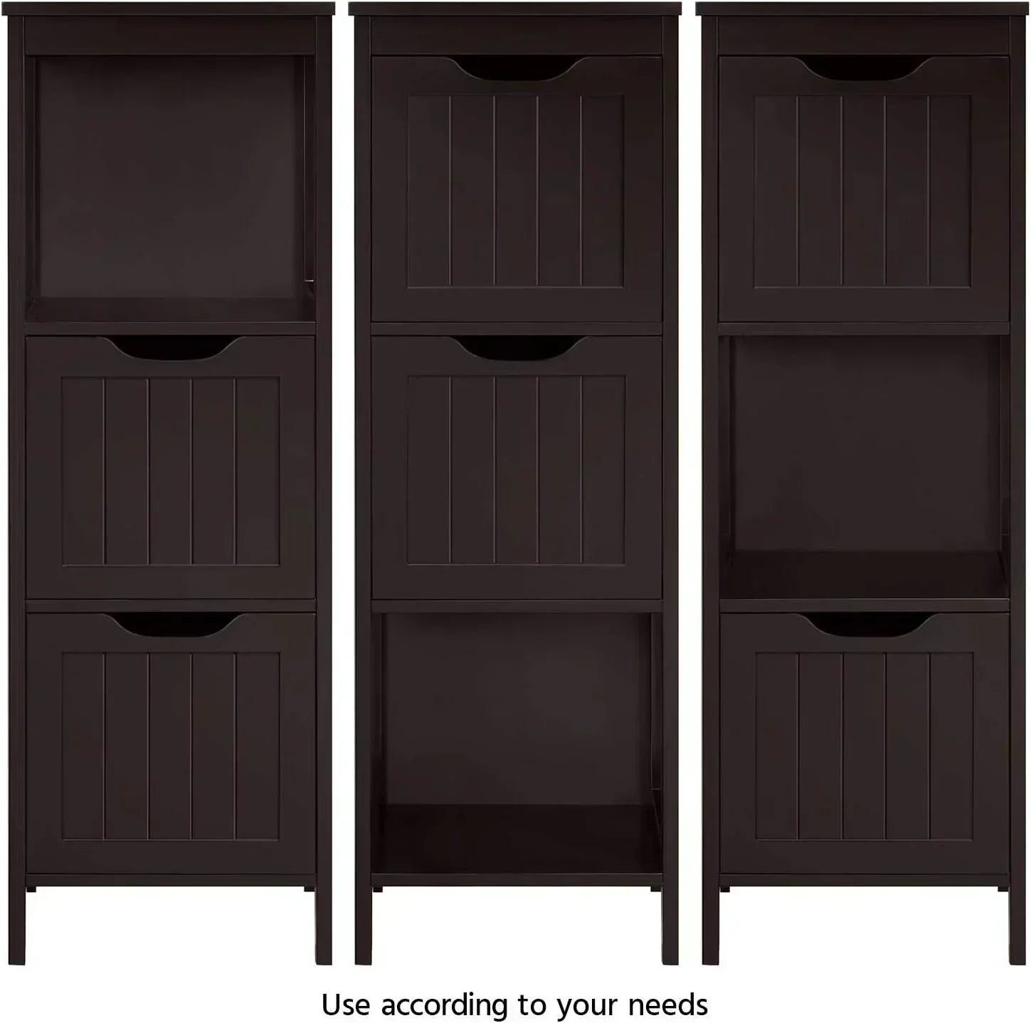 Bathroom Floor Cabinet Wooden Storage Cabinet with 2 Drawers Multifunctional Side Organizer Rack