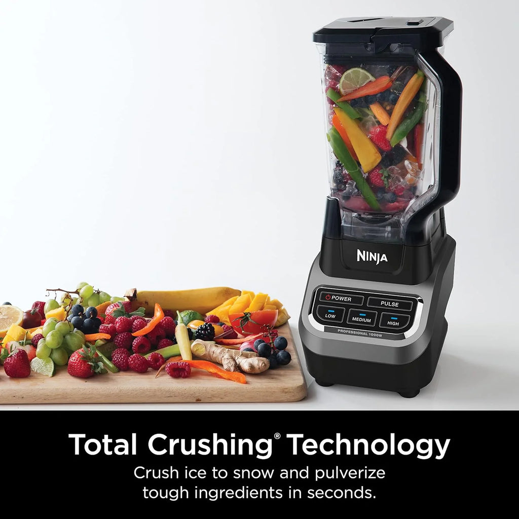 Ninja BL660 Professional Compact Smoothie and Food Processor Blender, 1100W, 3 Functions - Perfect for Frozen Drinks, Smoothies, Sauces, and More