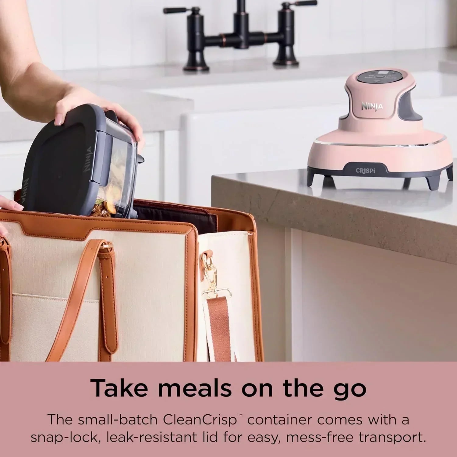 Ninja Crispi 4 in 1 Portable Glass Air Fryer Cooking System 4QT 6 Cup TempWare Glass Containers