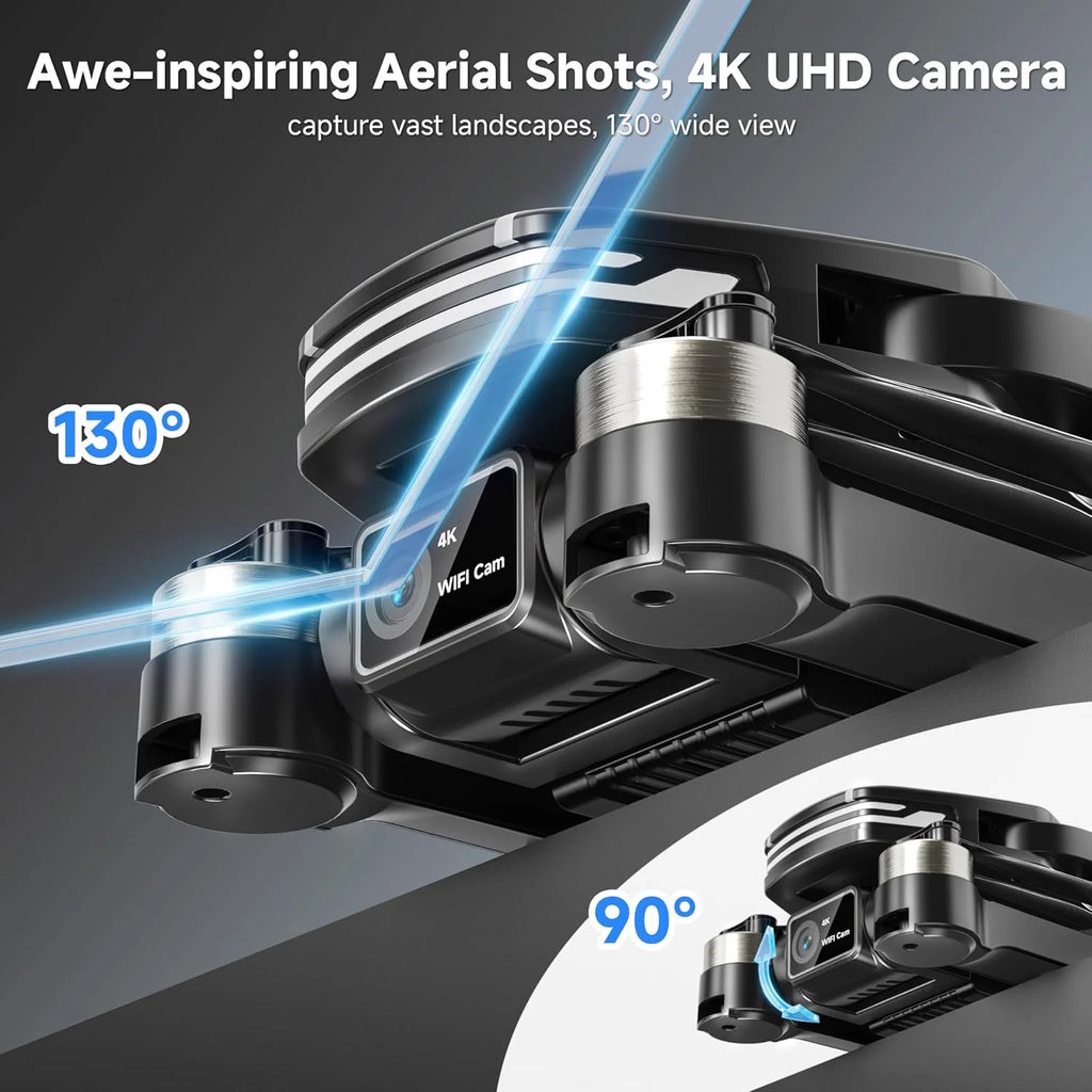 Adult drone with camera, 4K brushless motor drone, suitable for children beginners, FPV foldable remote control quadcopter