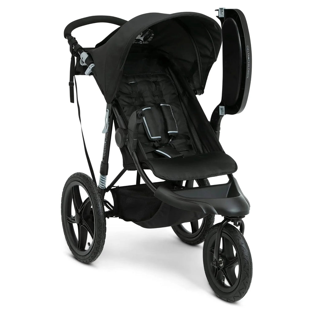 Delta Children Apollo Jogging Stroller Shock Absorbing Frame with Large Canopy Recline