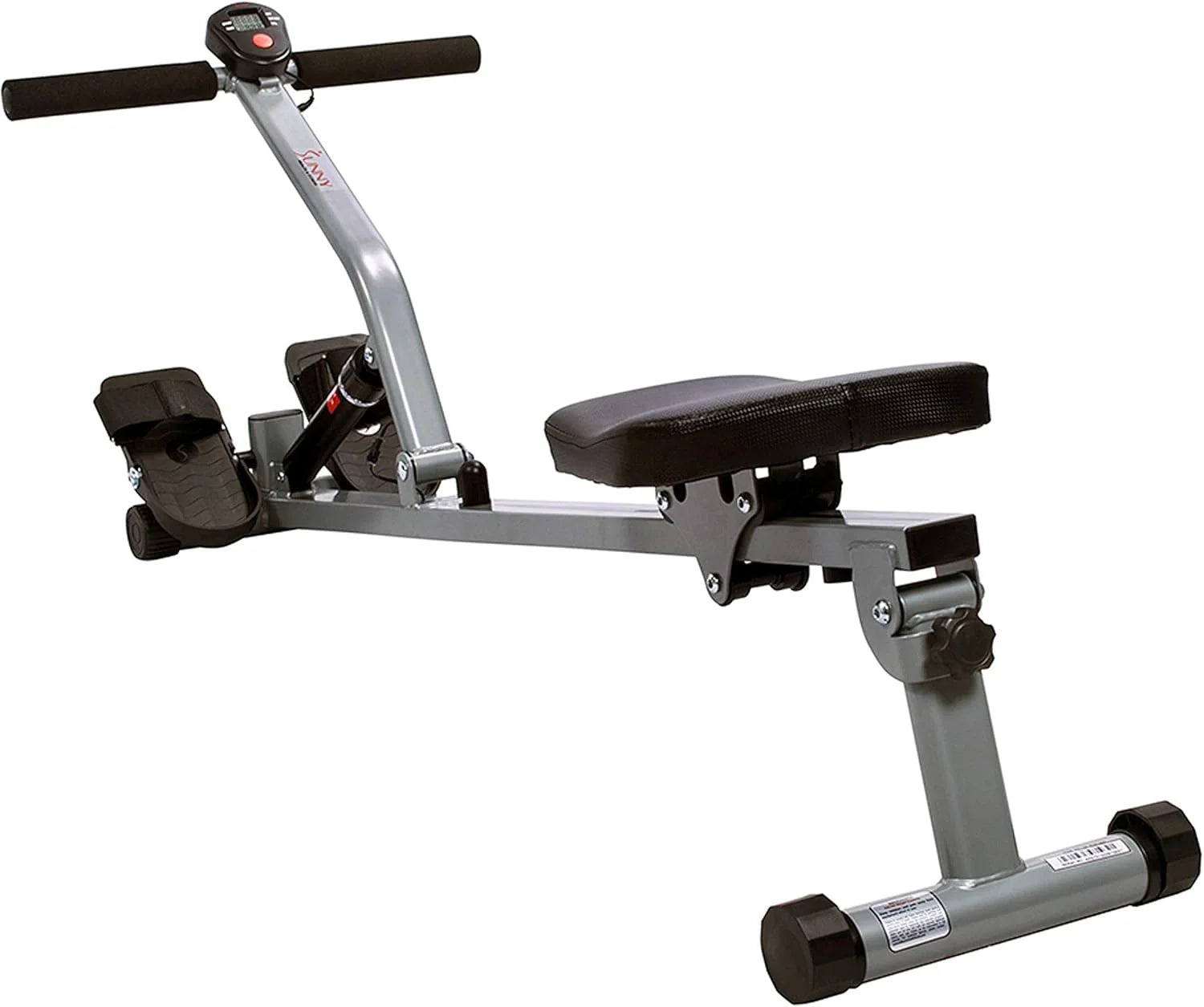 Sunny Health & Fitness Compact Adjustable Rowing Machine with 12 Levels of Resistance for Complete Body Workouts and Optional Free SunnyFit App Enhanced Connectivity