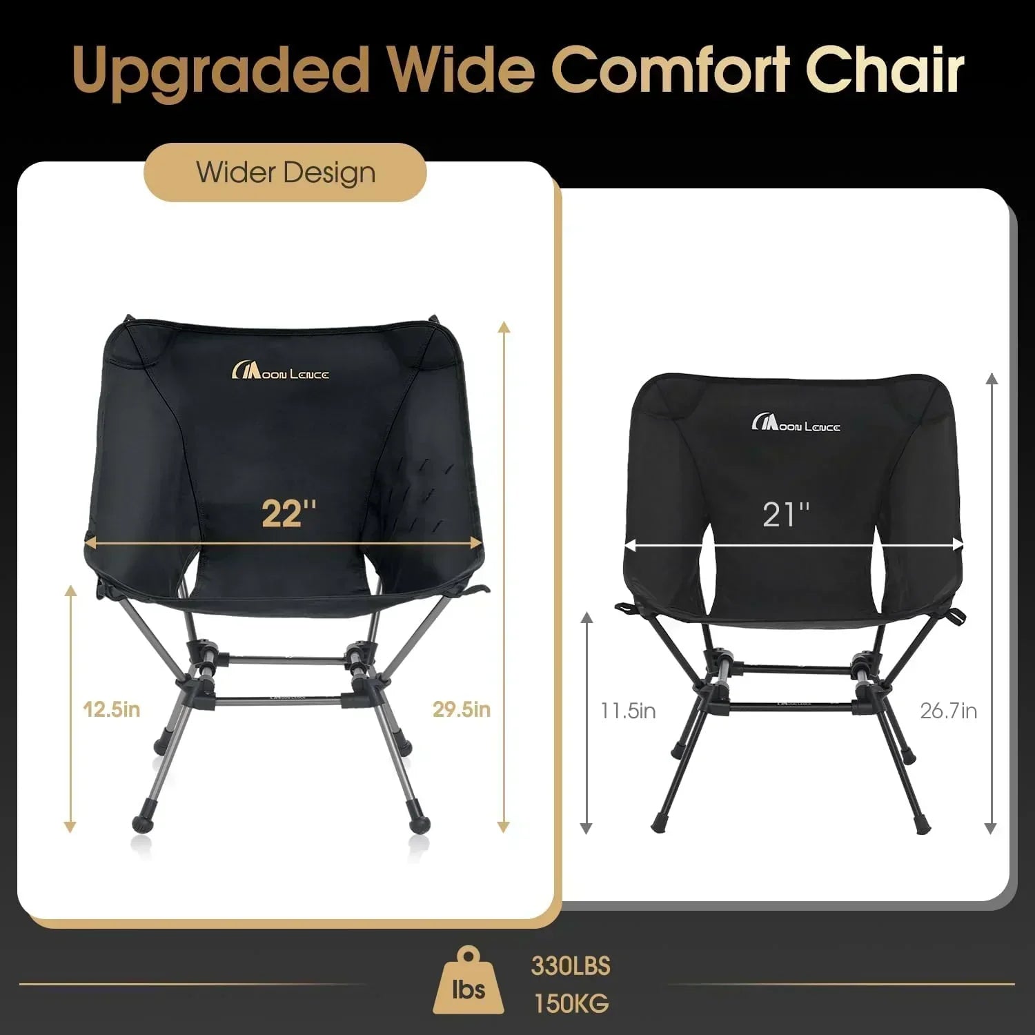 Portable Camping Chair Plus Folding Chair for Backpacking and Hiking