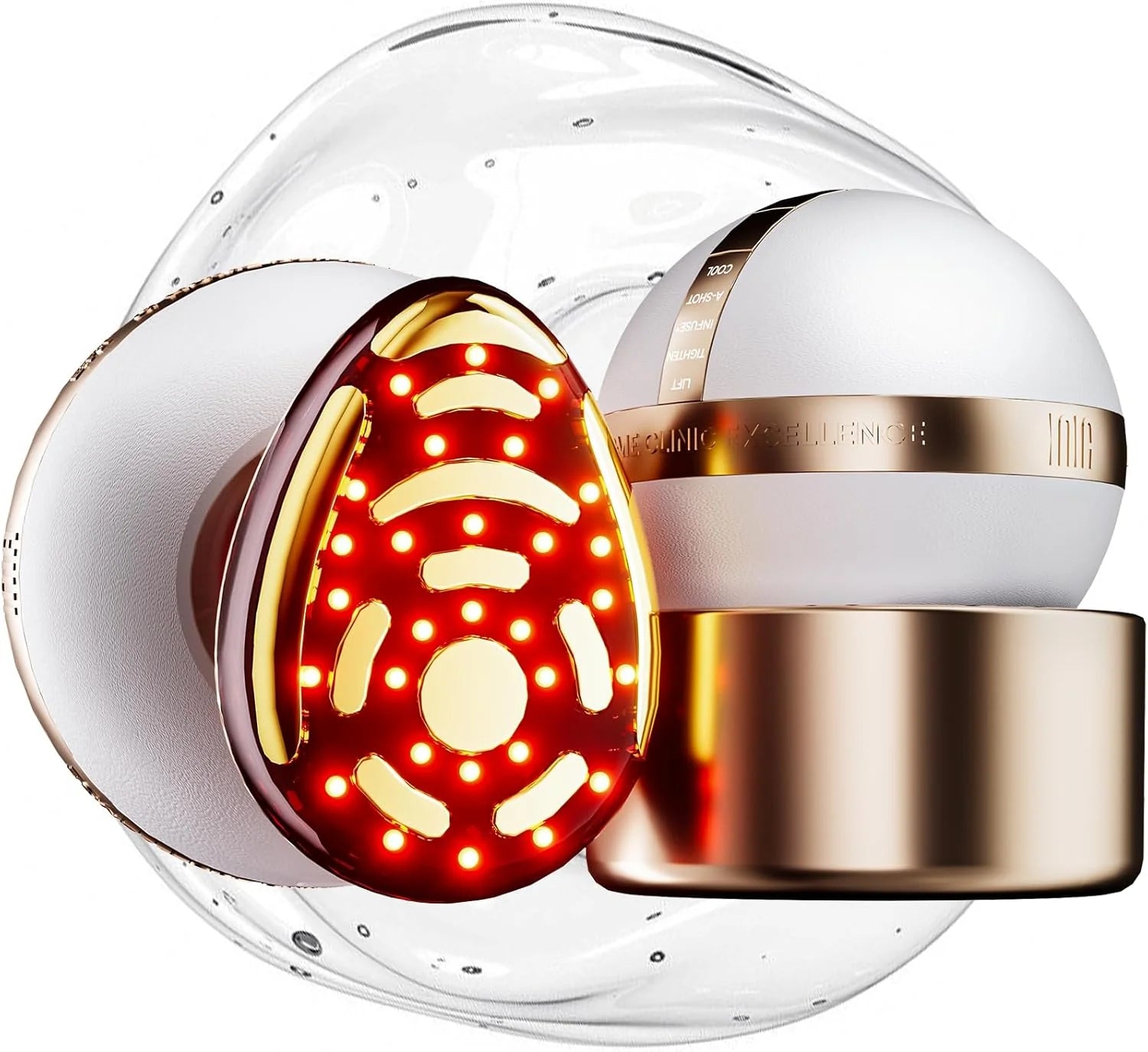INIA SPHERA Upgraded 8-in-1 Microcurrent Facial Device for Face & Neck Red Light