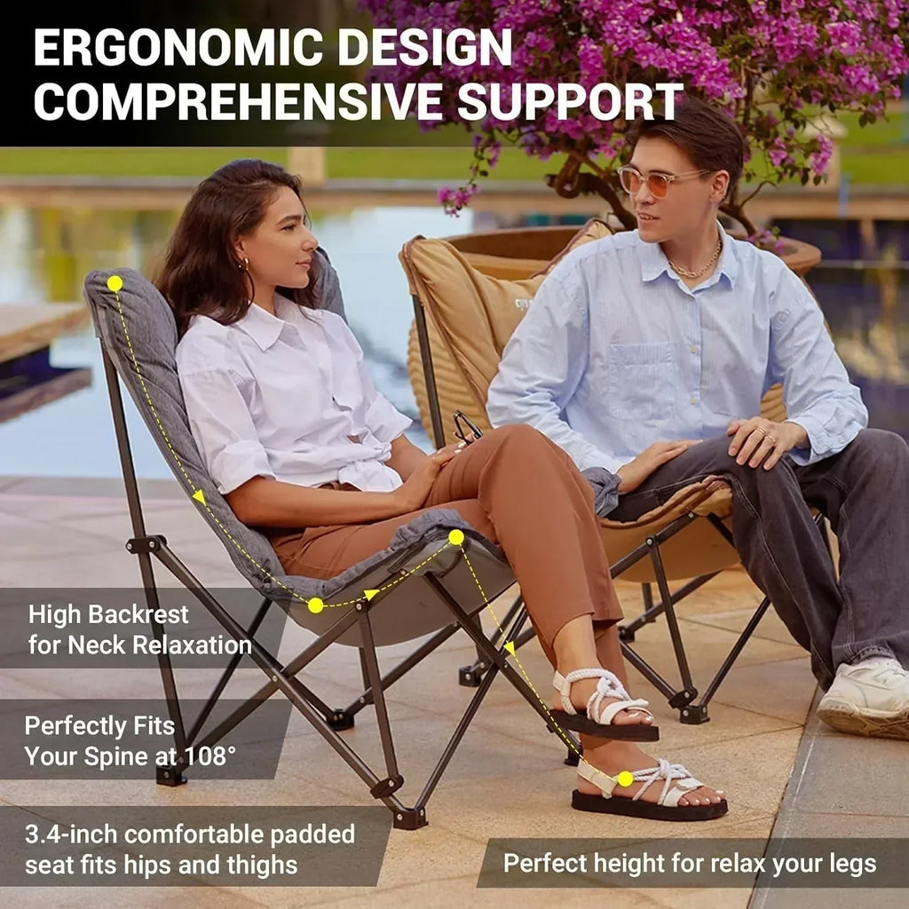 Butterfly chair extra large thick comfortable camping chair portable folding chair heavy duty seat