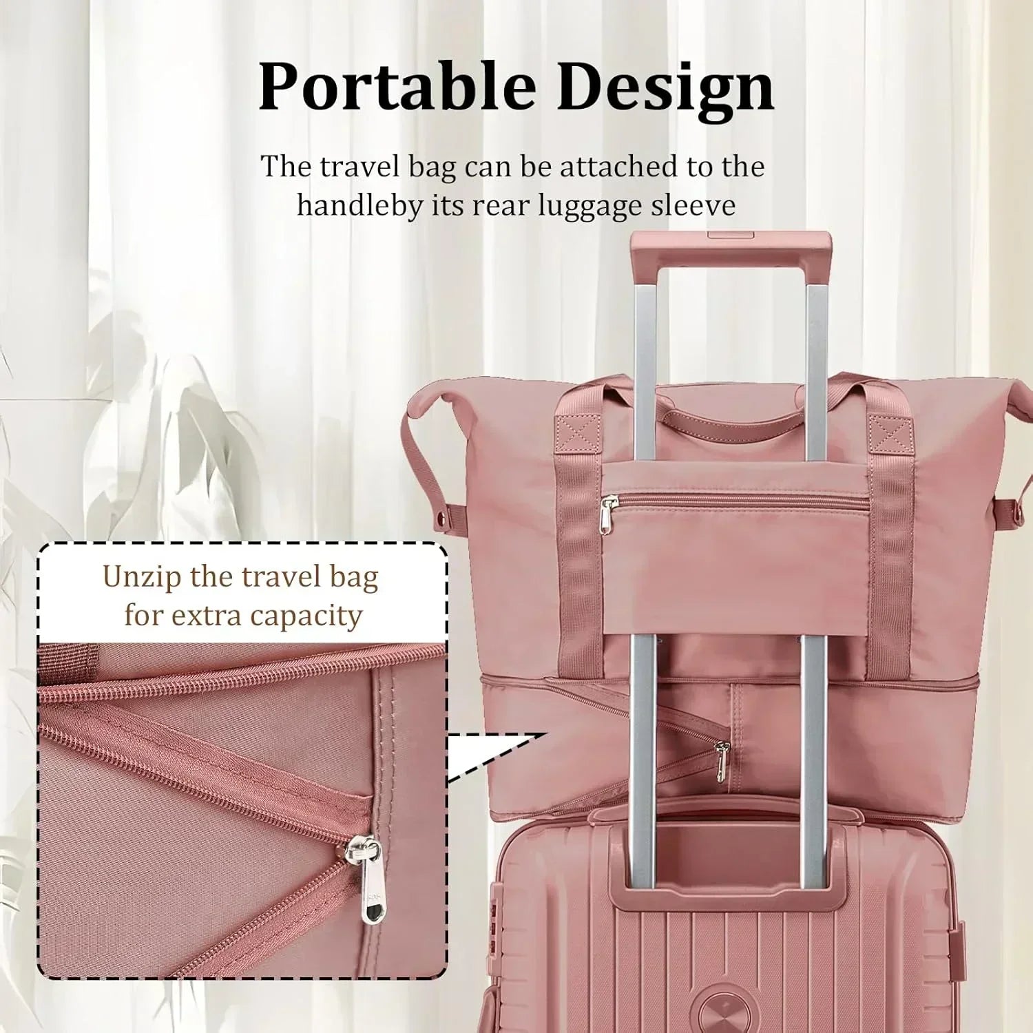5-piece PP hardshell lightweight travel carry-on luggage set with dual spinner wheels
