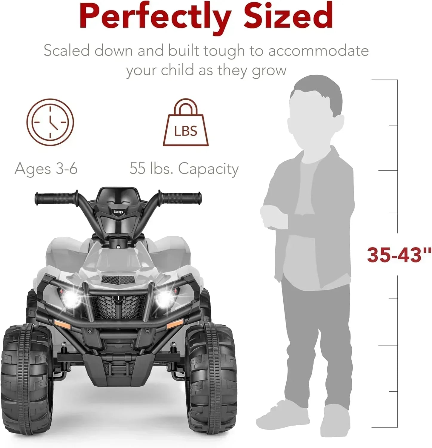 Best Choice Products 12V Kids Ride-On Electric ATV 4-Wheeler Quad Car Toy Bluetooth Audio