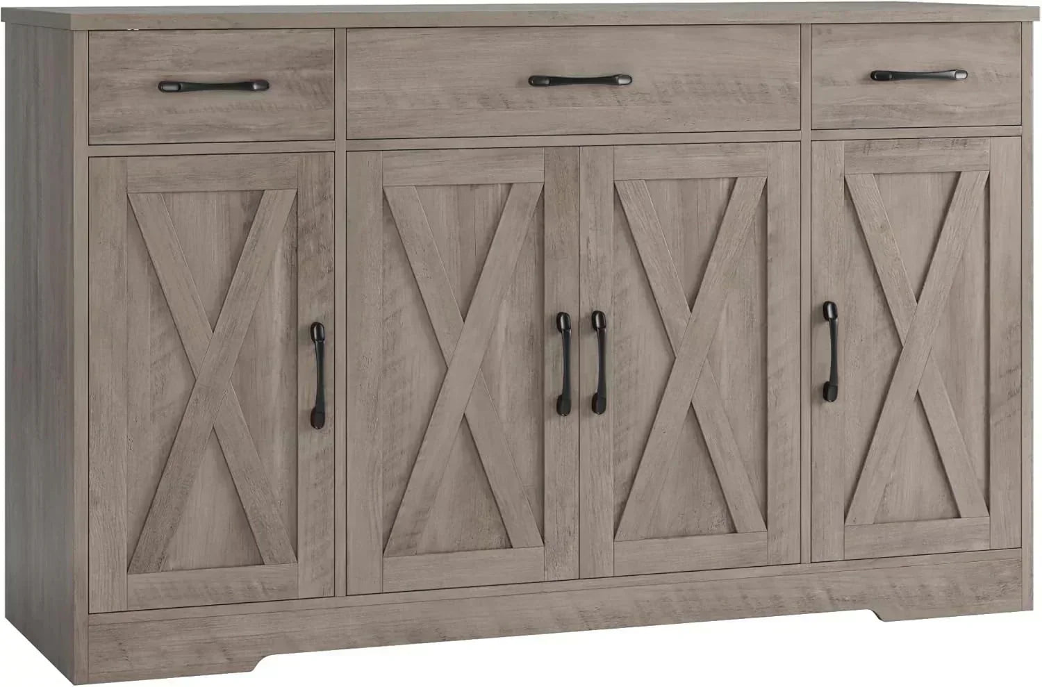 Sideboard with drawers large 55-inch sideboard modern farmhouse wood kitchen dining table