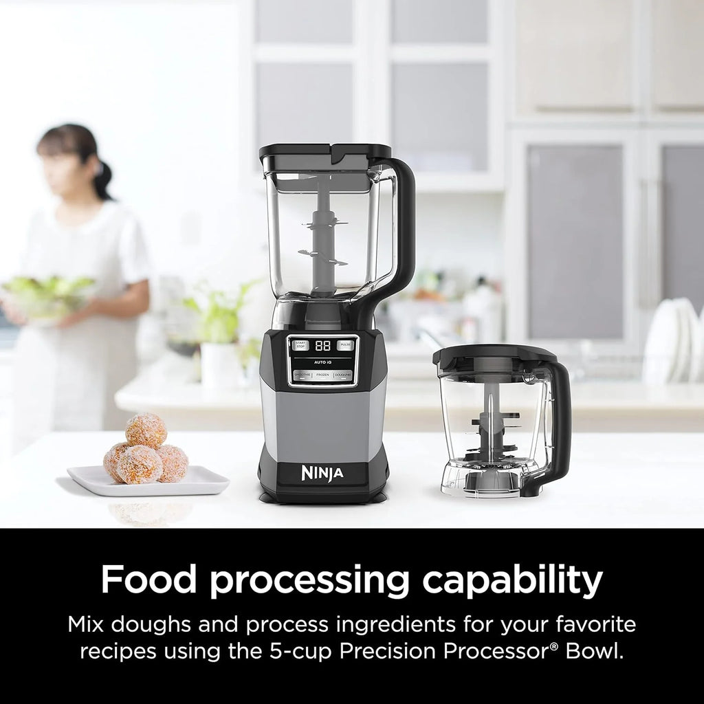 Ninja Blender Compact Kitchen System for Smoothies, Doughs, and Frozen Drinks with Auto-IQ, 72 oz* Blender Jar