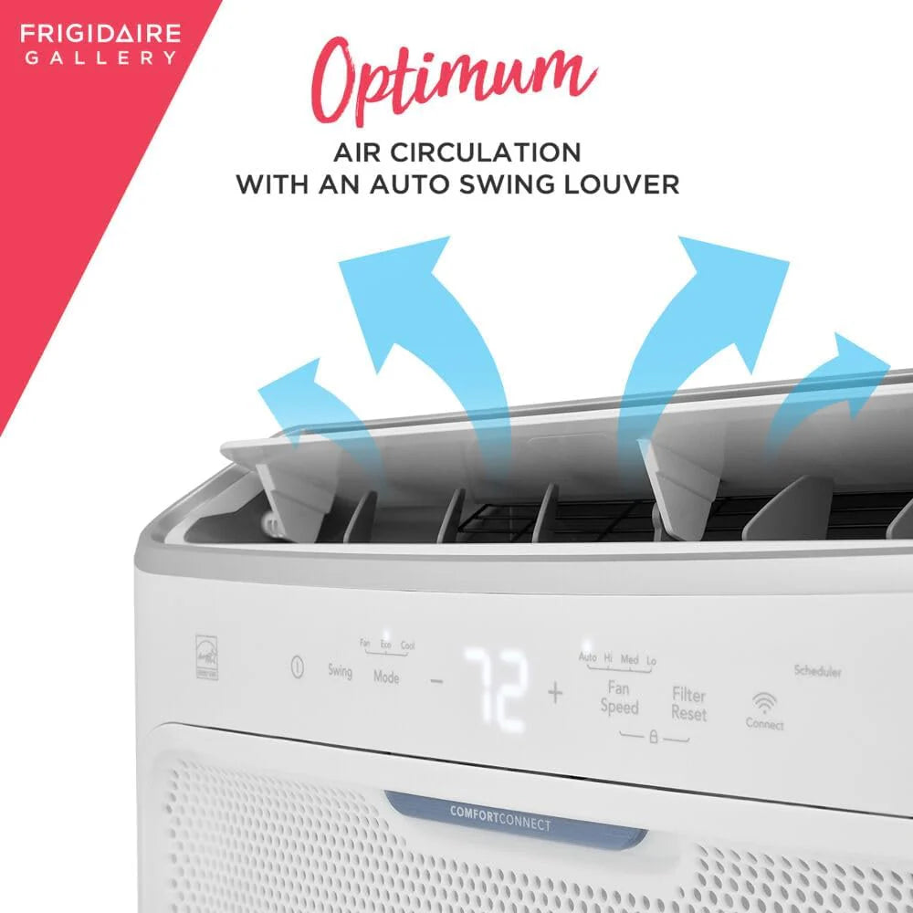 Frigidaire GHWQ103WC1 Inverter Quiet Temp Room Air Conditioner, 10,000 BTU with Wi-Fi Connected, Works with Alexa, Energy Star Certified, Easy-to-Clean Washable Filter, in White