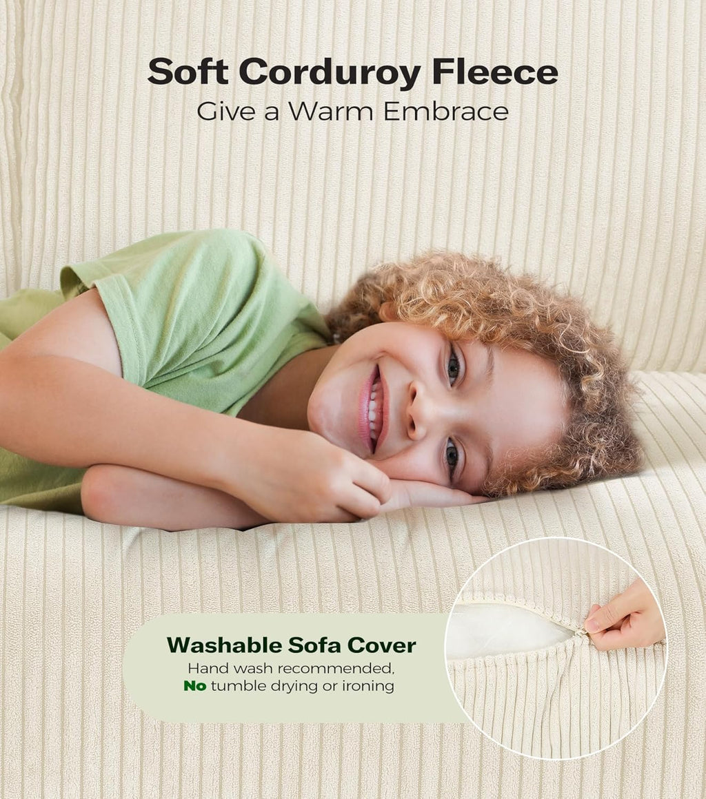 Loveseat Sofa 51 Love Seat Comfy Corduroy Small Loveseat Tool-Free Setup Couch