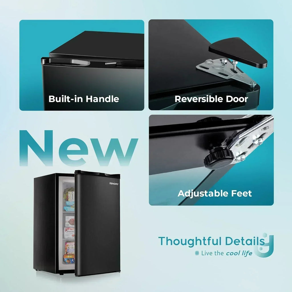 Upright freezer 3.0Cubic Feet Single Door Compact Mini Freezer with Reversible Door Small freezer
