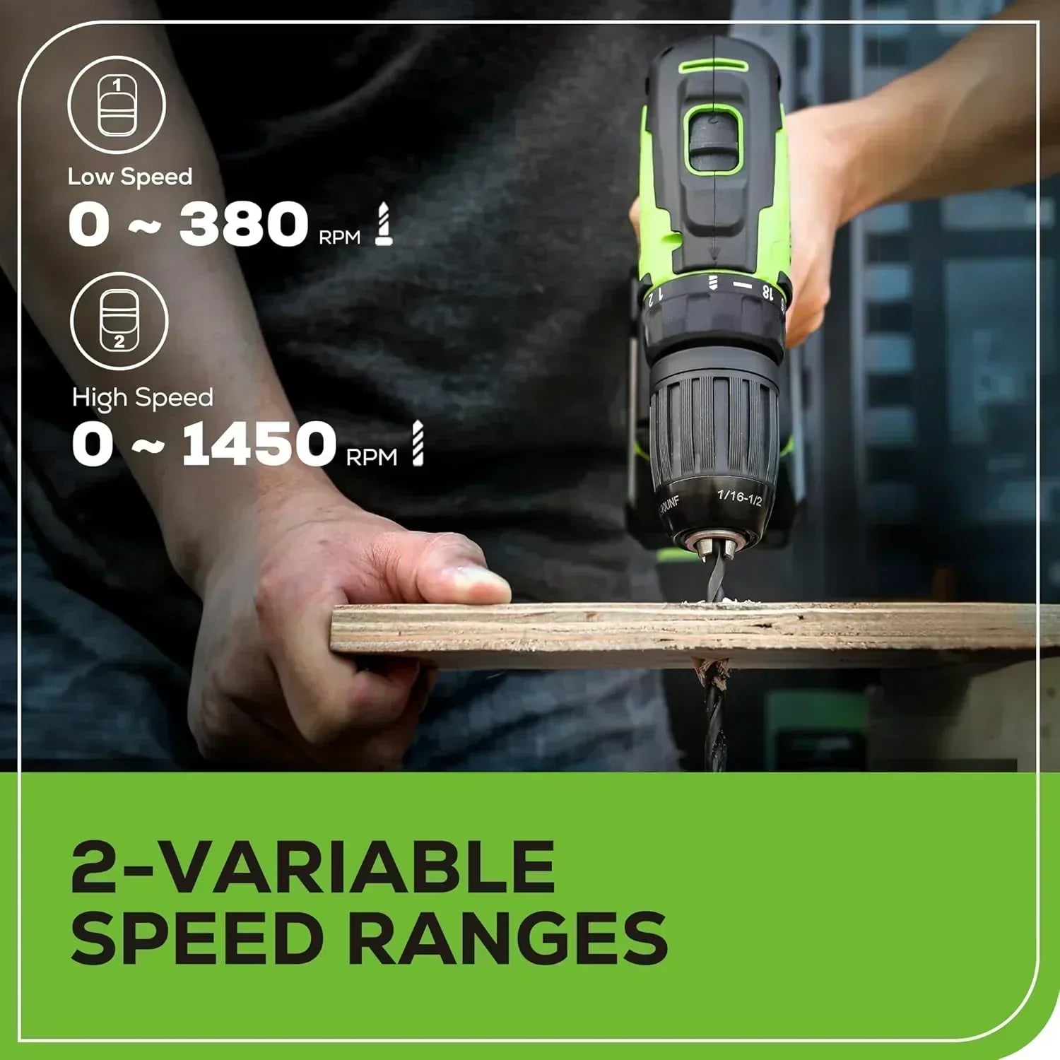 24V Brushless Cordless Drill Impact Driver Power Tool Combo Kit Included 1/2��Drill & 1/4��Hex