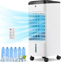 Uthfy Portable Air Conditioners, 3 IN 1 Evaporative Air Cooler with Detachable Water Tank, 6 Ice Packs, 12H Timer, 120�� Oscillation, Remote, 3 Speeds, 4 Modes, Swamp Cooler for Bedroom, Office