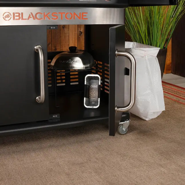 Blackstone 36 Culinary Cabinet Griddle with Side Table 4-Burner Liquid Propane Flat Top Grill