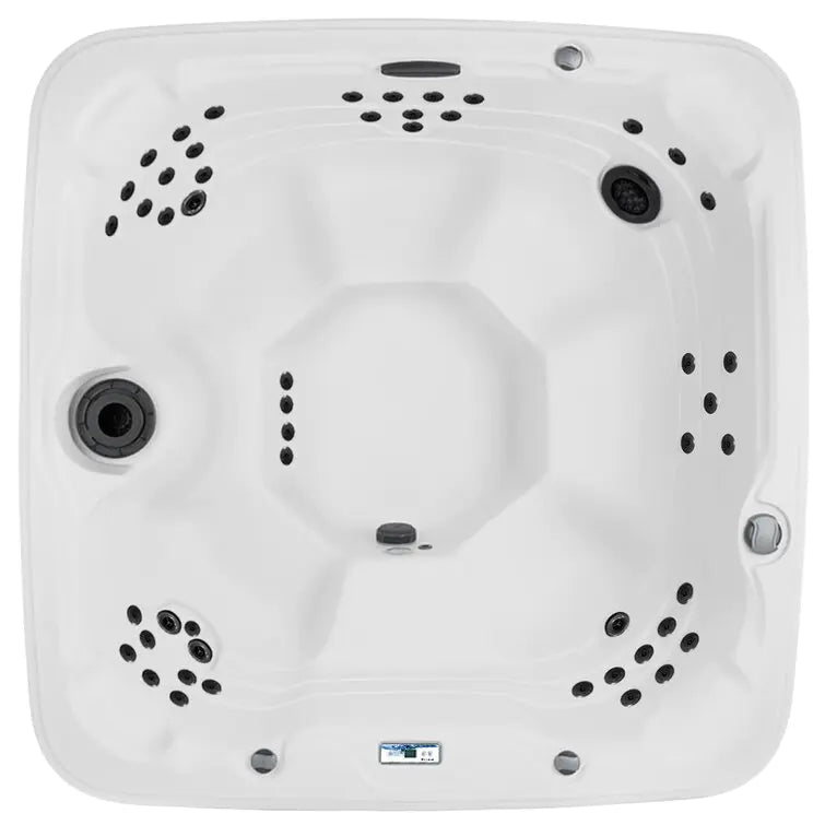 Lifesmart Spas 230 Volt 7 Person 65 Jet Square Hot Tub with Ozonator in Espresso