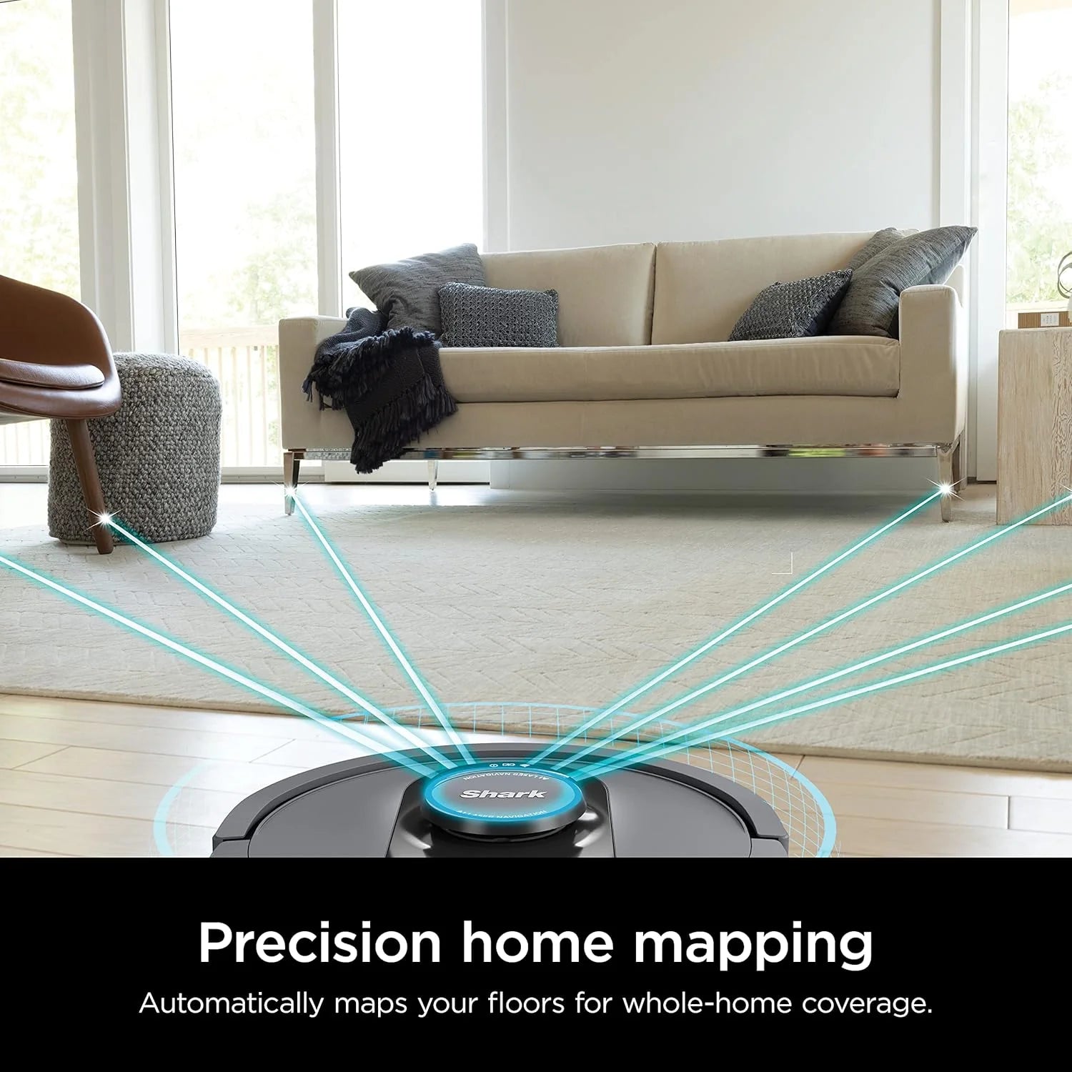 Voice Control Robot Vacuum with Matrix Clean Navigation, Home Mapping, 60-Day Capacity, XL Self-Empty Base for Homes with Pets, Carpet & Hard Floors, Cool Grey