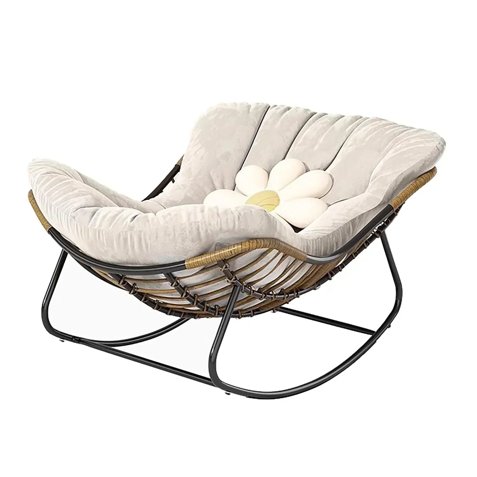 Outdoor Rocking Chair Deluxe Patio Rocking Chair Indoor Outdoor Comfy Rocker Chair
