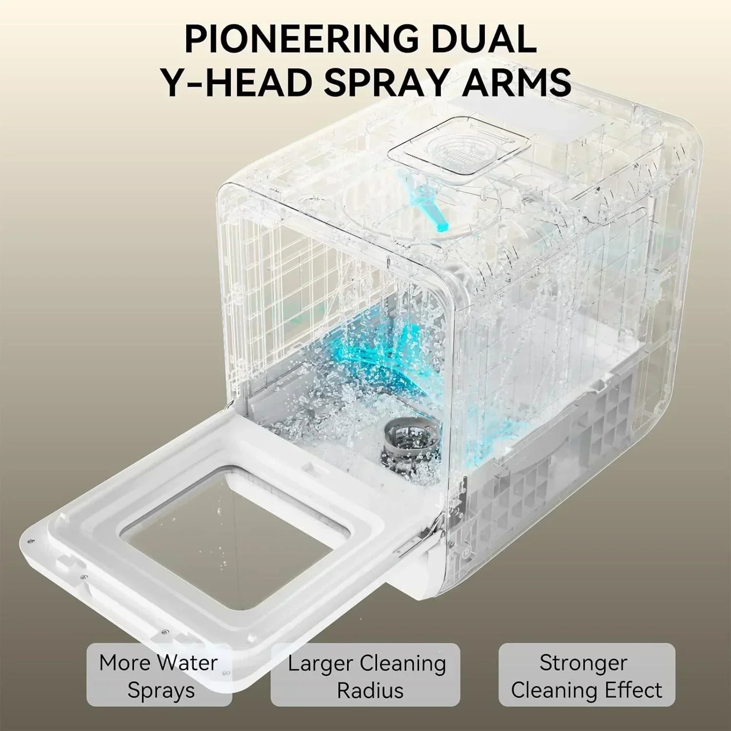 Hermitlux tabletop dishwasher 7 wash programs portable mini dishwasher