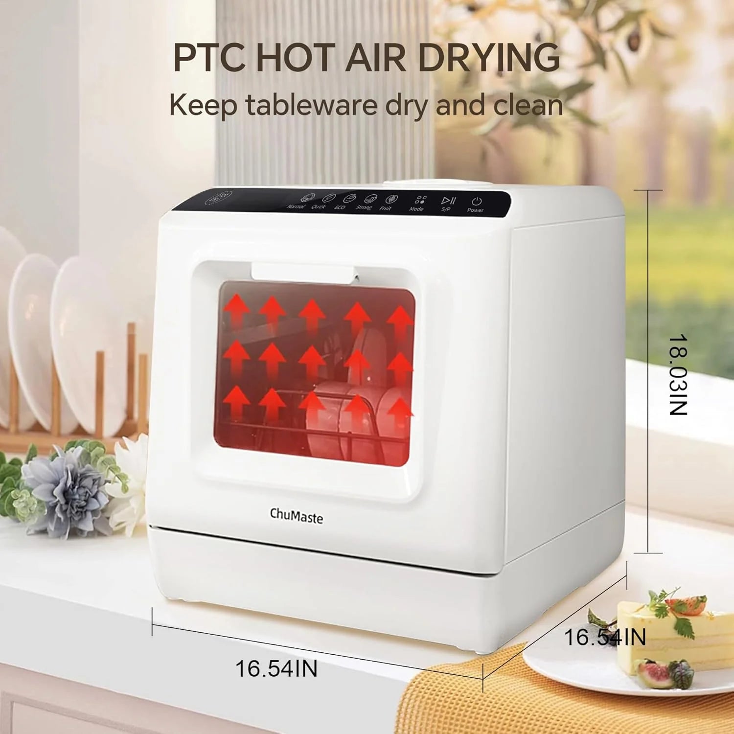 Mini dishwasher countertop .Compact Dishwasher with drying.Double spray arms. Portable Countertop Dishwasher With Water Tank, 6 wash programs, .Lavavajillas portatil can wash baby bottles.