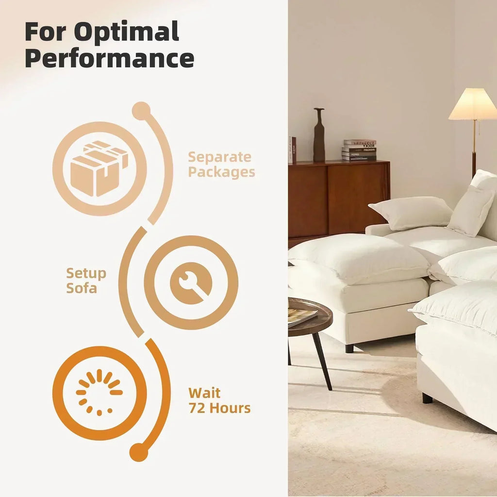 108 U-shaped sofa modular sofa Comfortable cloud sofa