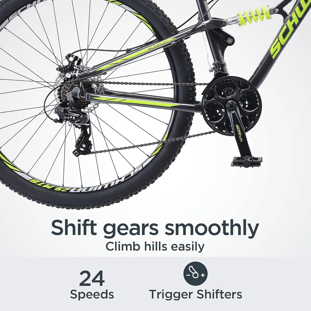 Schwinn Traxion Mountain Bike for Adult Men Women, 29-Inch Wheels, Full Suspension