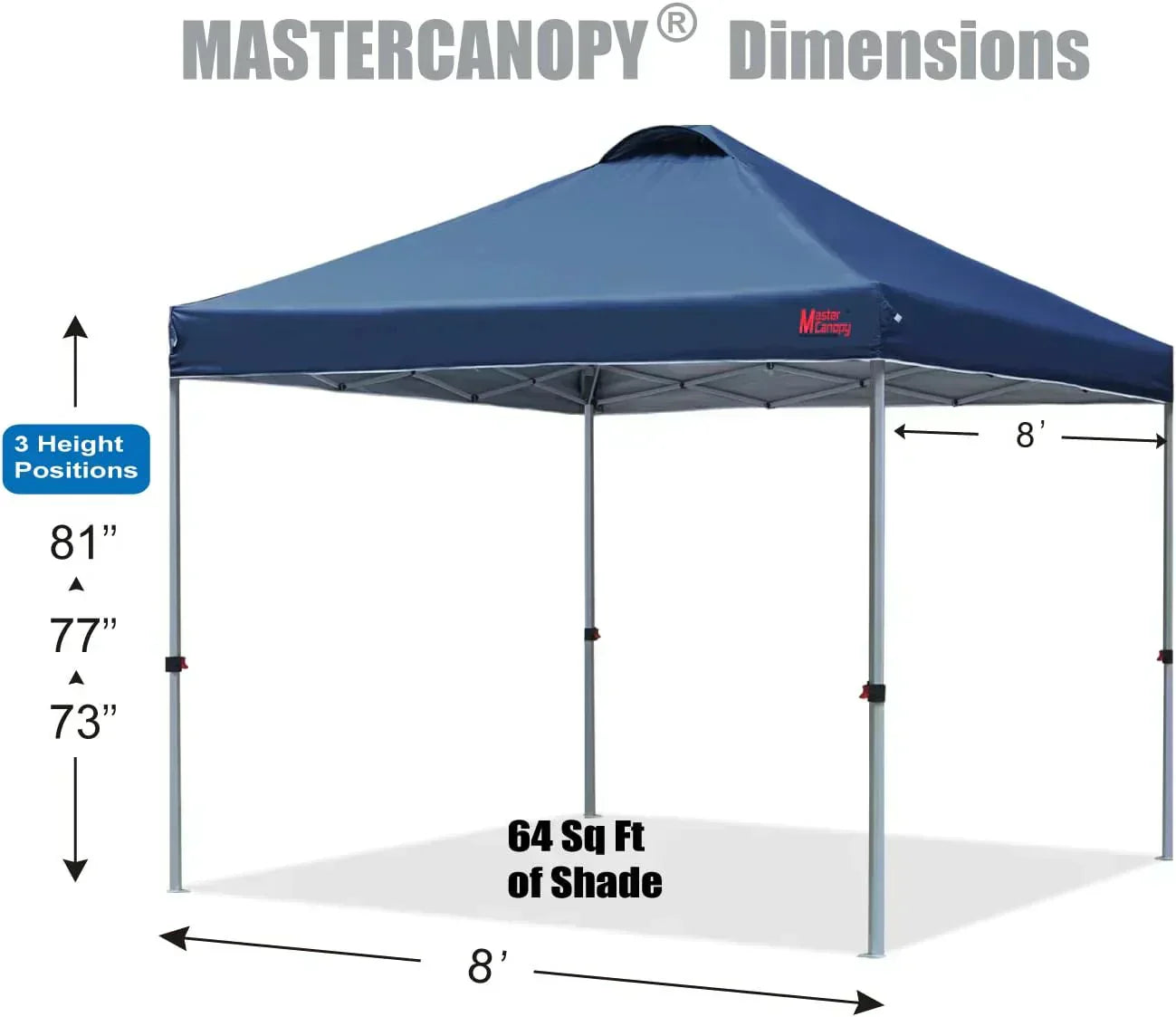 Durable Pop-up Canopy Tent with Roller Bag (10x10 Black)