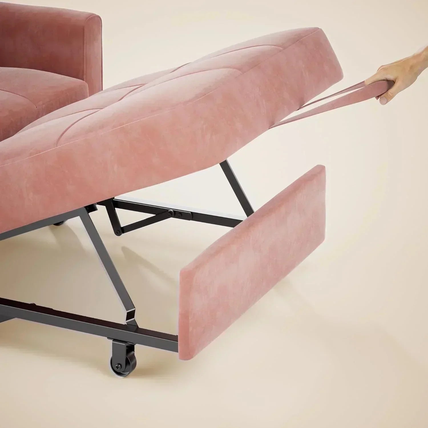 Sofa Bed Chair 3 in 1 Convertible Pullout Single Sleeper Chair Bed Spacious Multifunctional Sofa