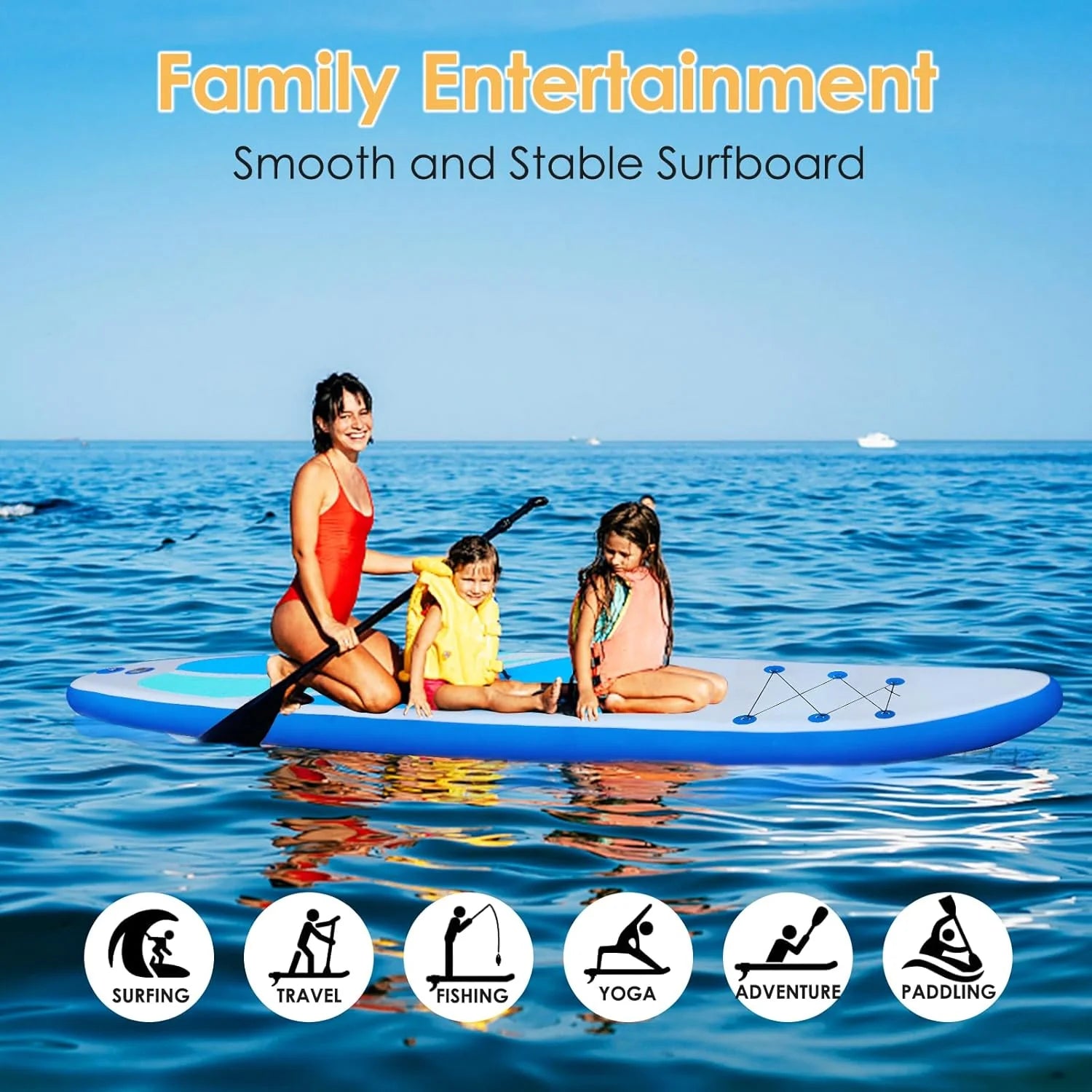 Inflatable Stand Up Paddle Board for Adult All Skill Levels- 10'4 Ultra-Light SUP Paddleboard