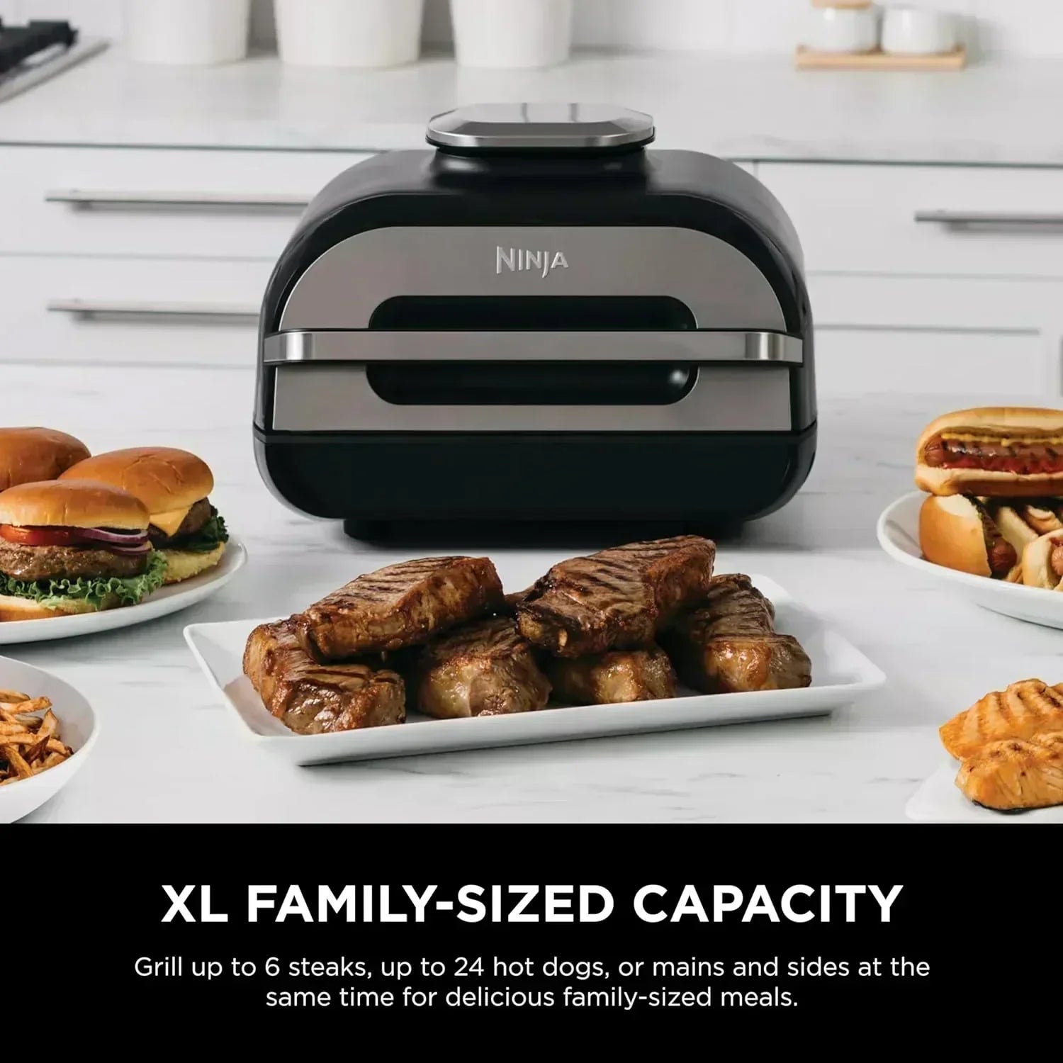 Ninja Foodi Smart XL 6-in-1 Indoor Grill with Air Fry Bake Roast Broil and Dehydrate