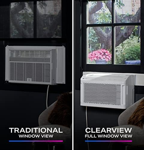PHNT10CC Clearview Air Conditioner 10,300, Inverter Technology, Ultra Quiet, Medium Rooms up to 450 Sq. FT, Full Window View with Easy Installation, Energy-Efficient Cooling, 10300 BTU, White