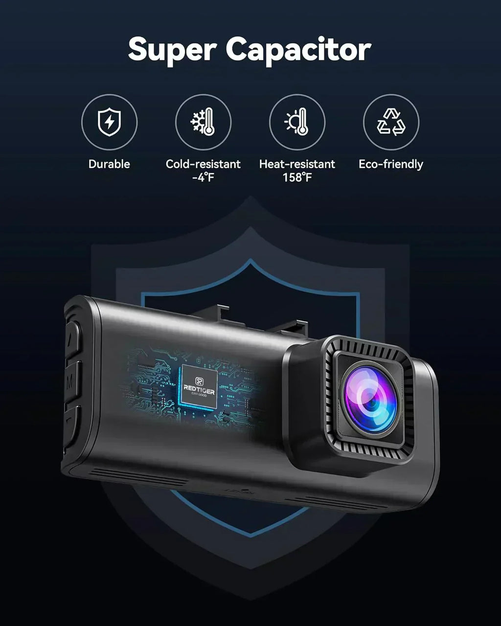 Dash Cam Front Rear 4K/2.5K Full HD Dash Camera for Cars Included 32GB Card Built-in Wi-Fi GPS