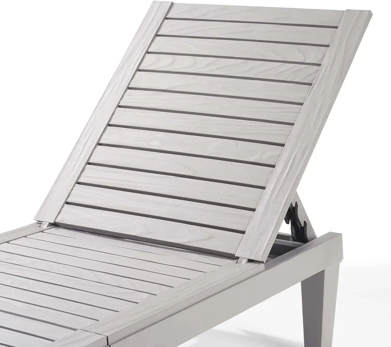 Patio Chairs Black Chaise Lounge Chair Outdoor 5-Position Adjustable Sun Tanning Chair